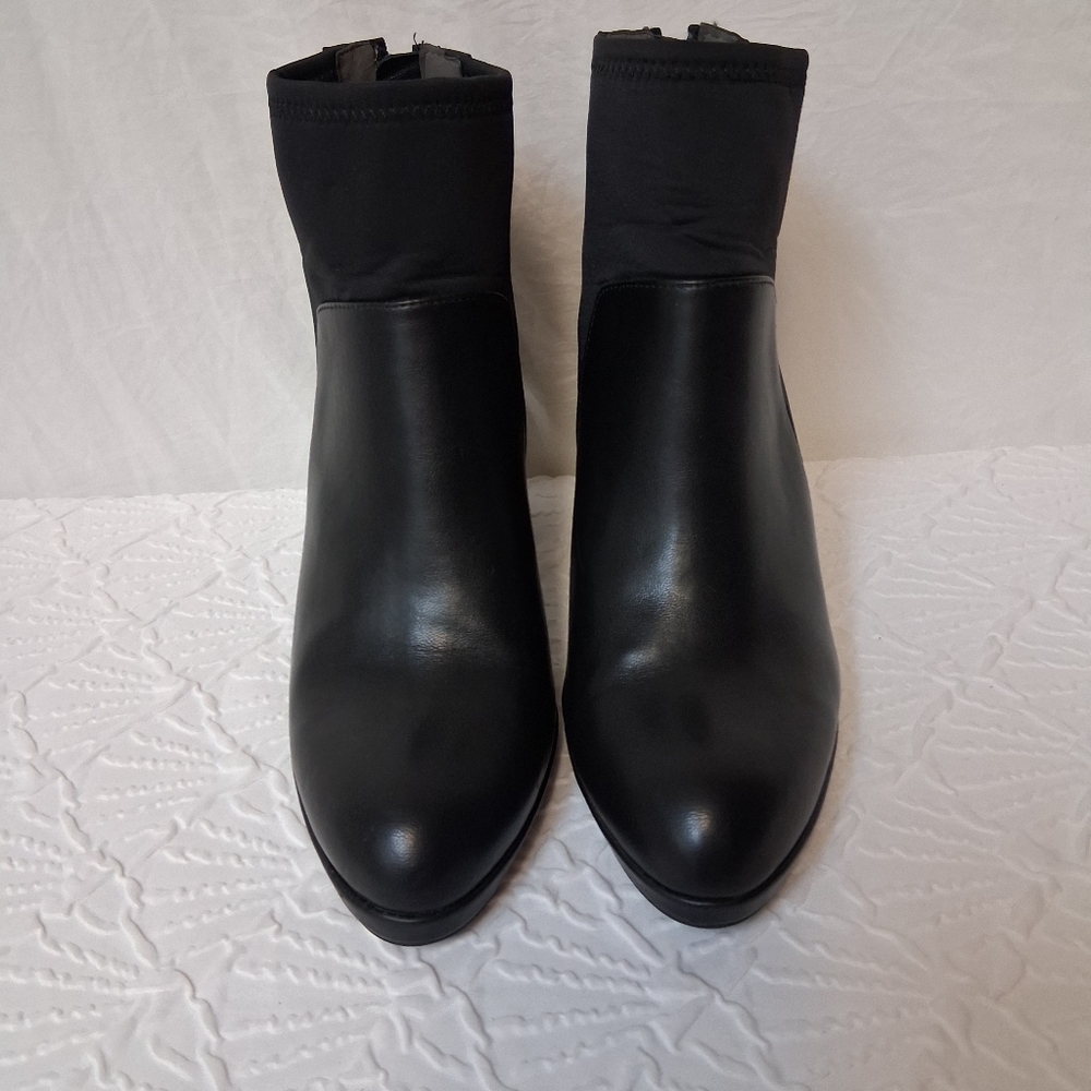 Adrienne Vittadini Black Heeled Boots Size 8.m - Picture 4 of 15